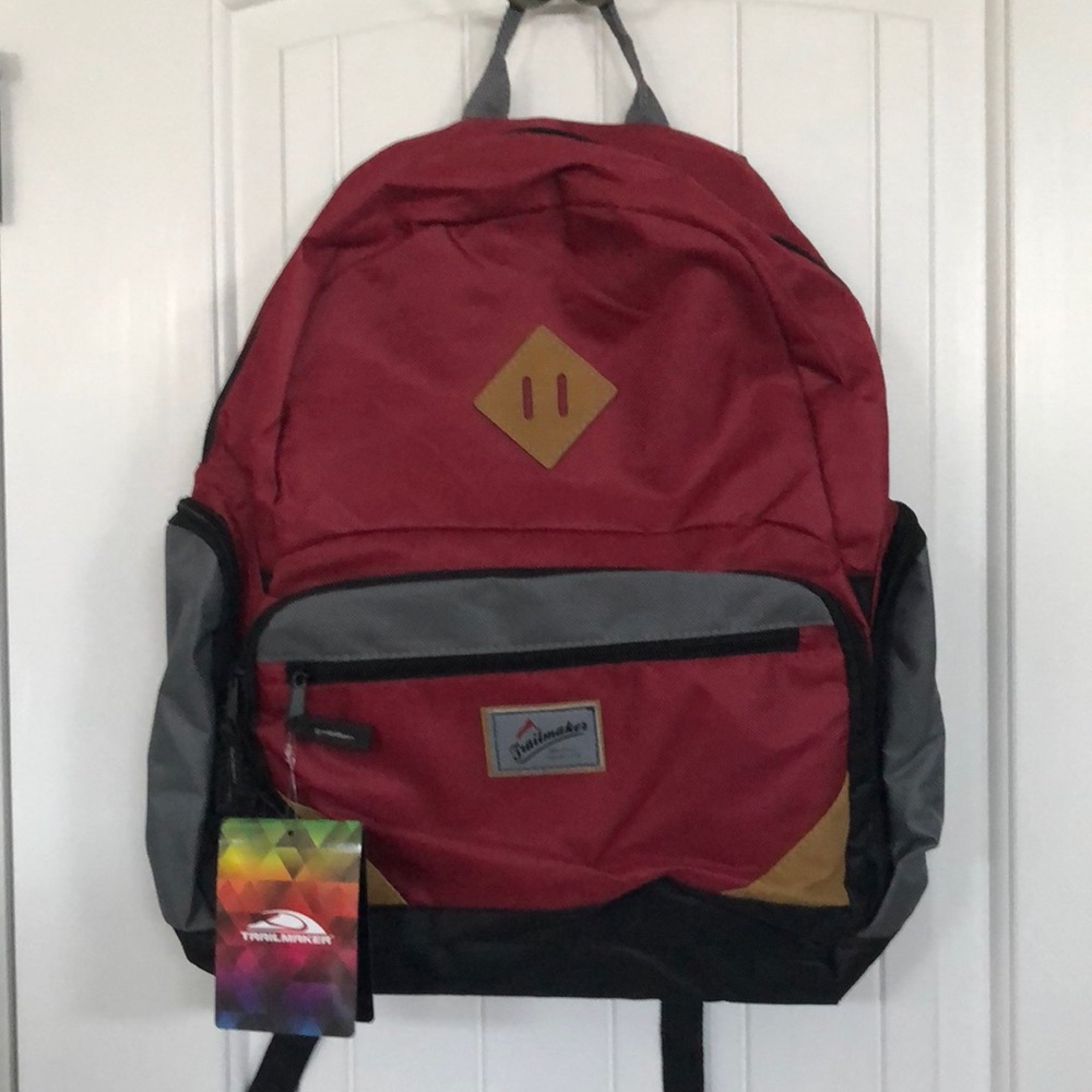 NWT Trailmaker book bag burgundy